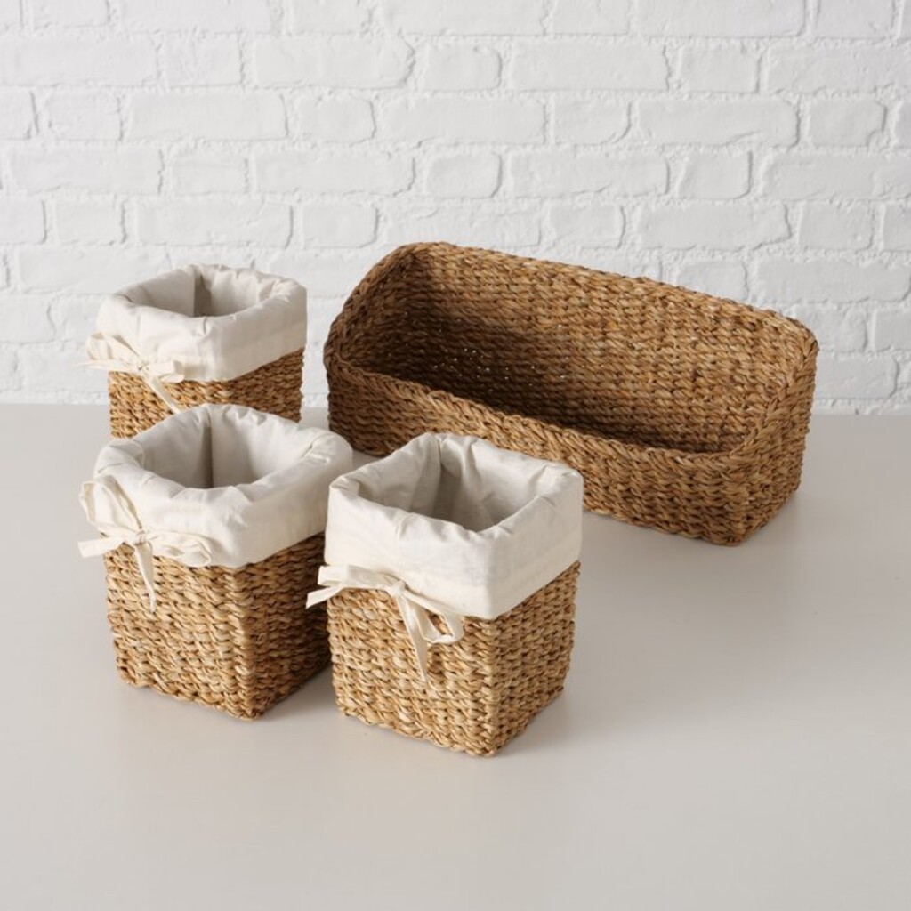 Kleines Körbe Set Sophy aus Seegras, 4 tlg.