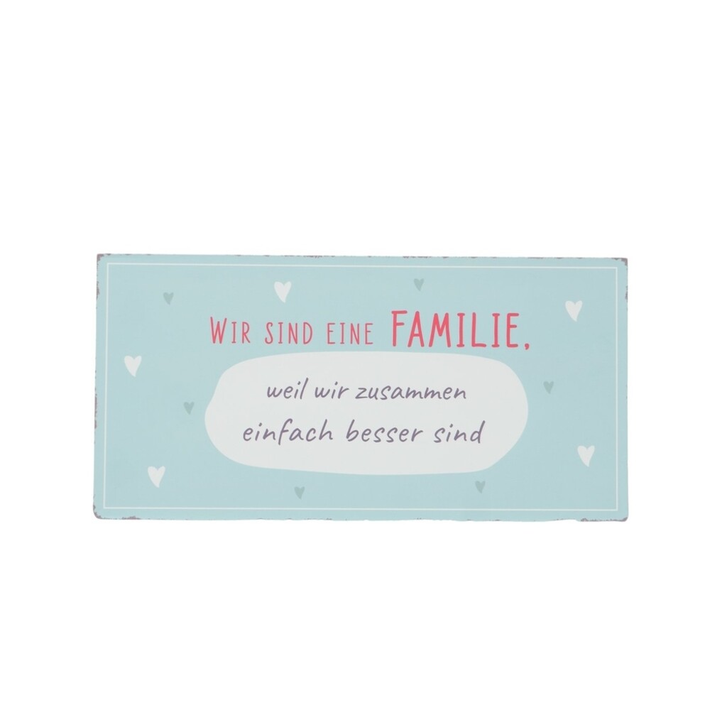 Schild Familie, 3er Set