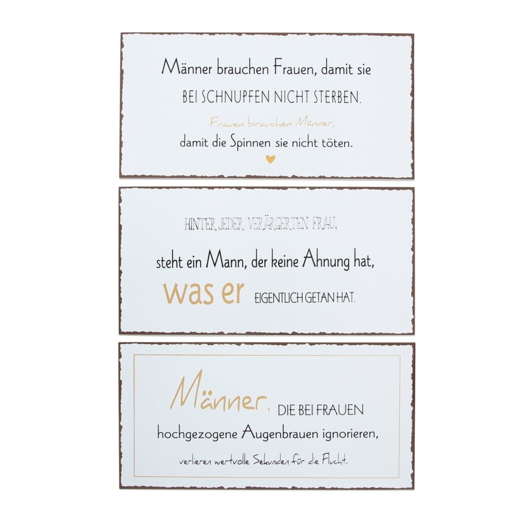 Boltze Schilder Männer, 3er Set online kaufen bei SKANDEKO