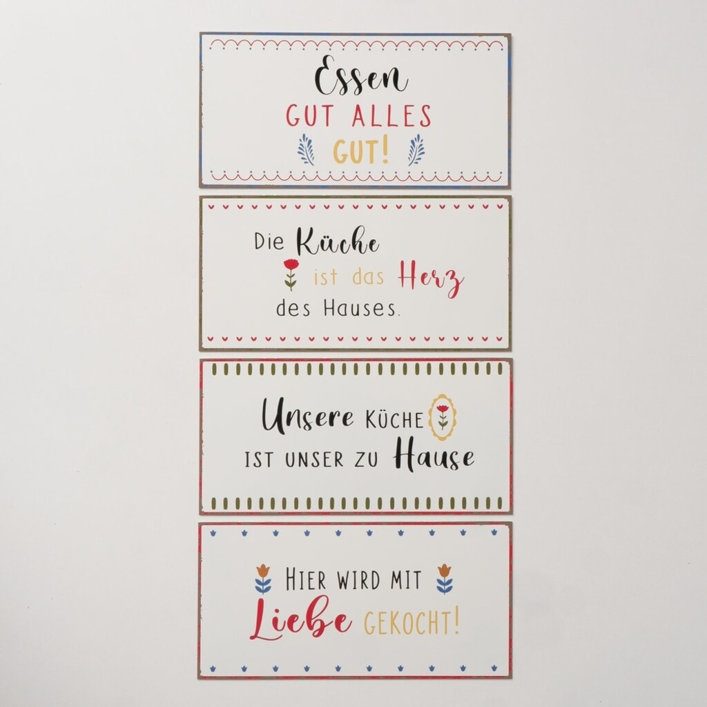 Schild Essen gut, alles gut, 4er