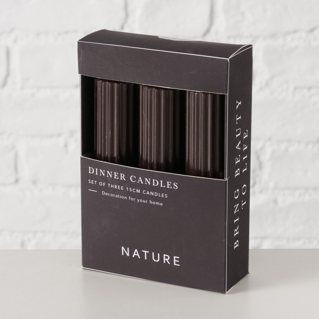 Boltze Dicke Stabkerzen Riffly Ø 3,5 cm, 3er Set Preview Image