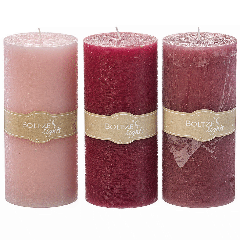 Stumpenkerze 3er