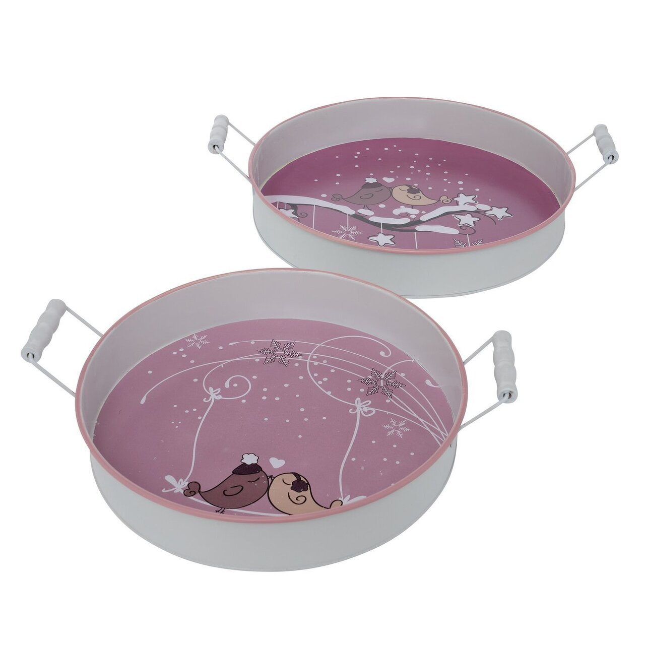 Boltze Tablett Winterly, 2 tlg