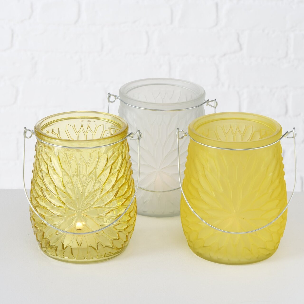 Teelichthalter Teelichtglas Mela 3er Set