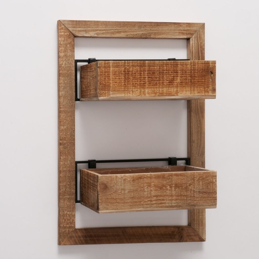 Holz Pflanzkisten für die Wand Übertopf Aneta