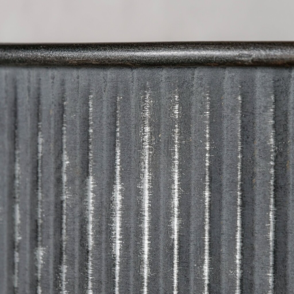 Metall Übertopf Bionda flach, 3er Set