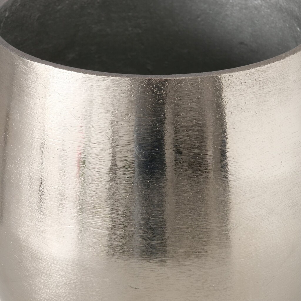 Übertopf 2er-Set Flaire, silber Aluminium