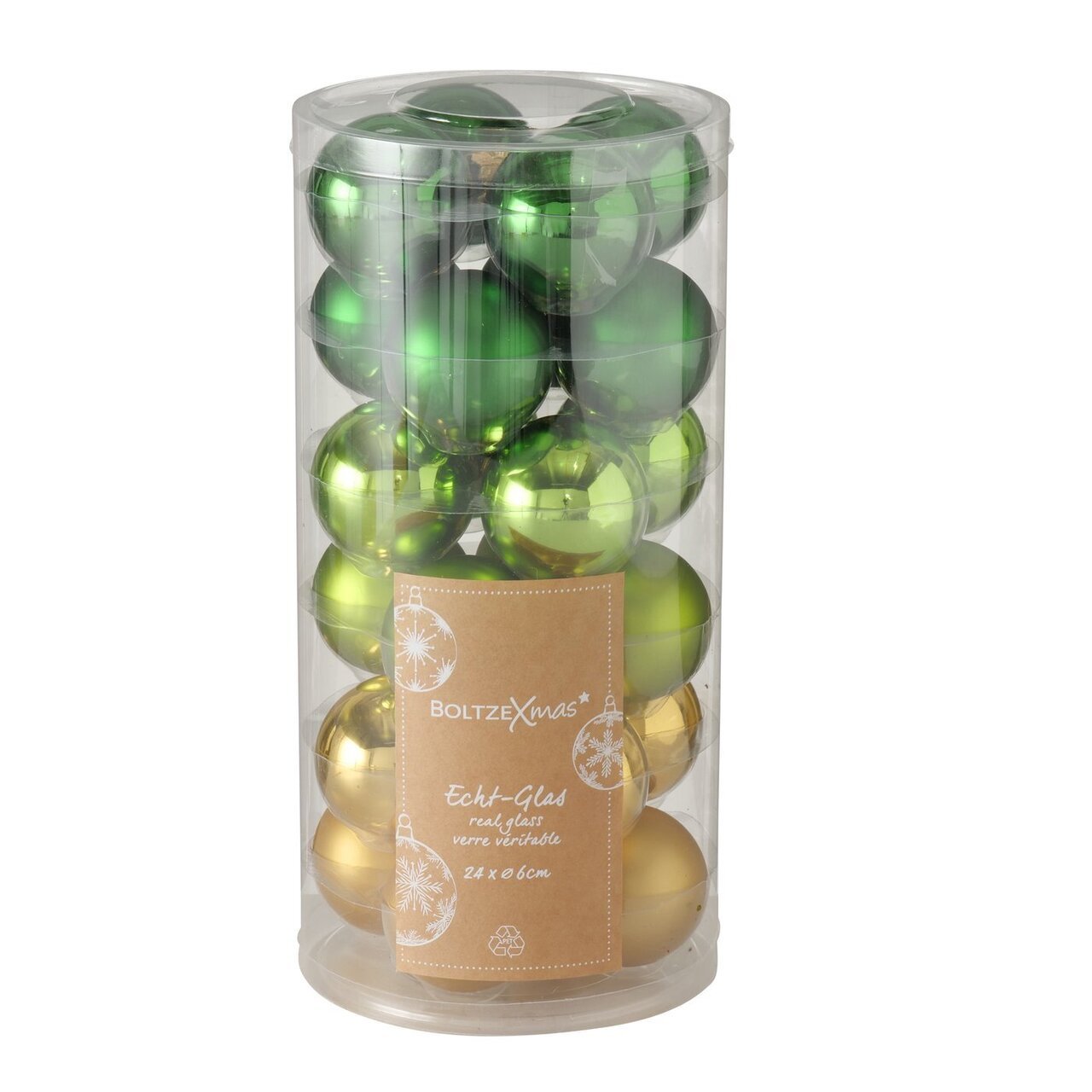 Weihnachtskugeln Ø 6 cm, 24 tlg