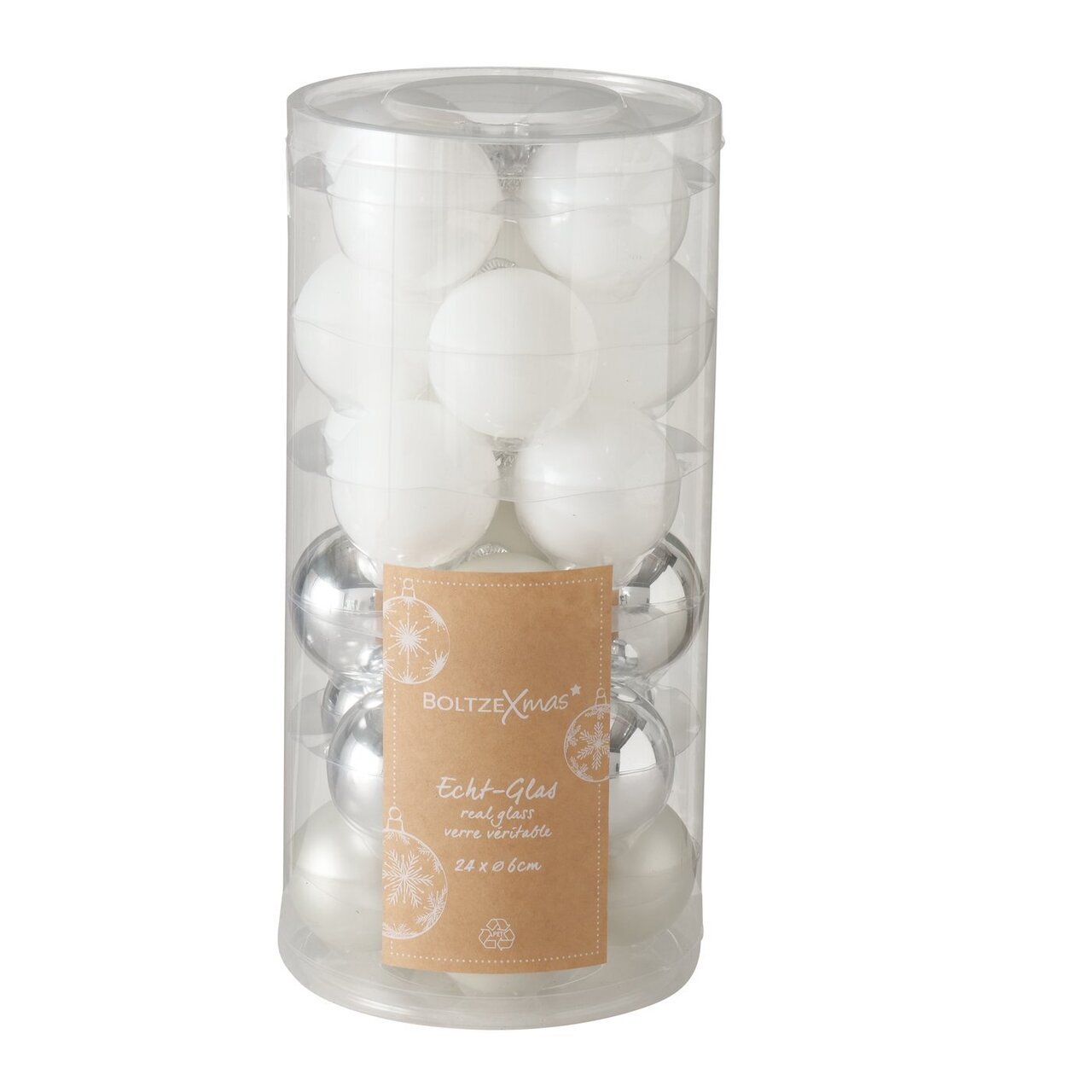 Weihnachtskugeln Ø 6 cm, 24 tlg