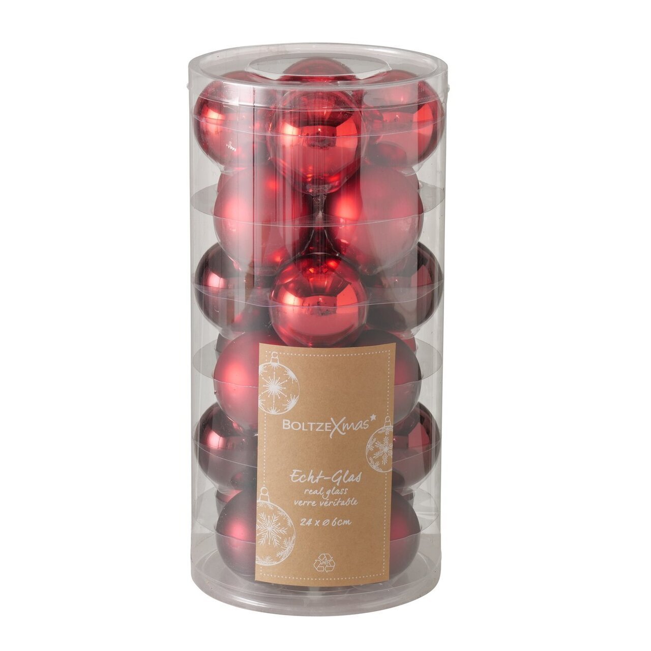 Weihnachtskugeln Ø 6 cm, 24 tlg