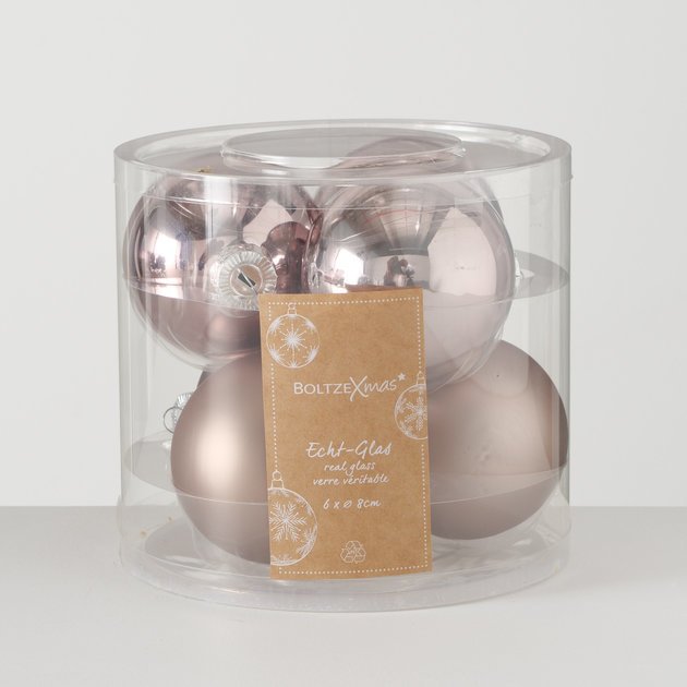 Weihnachtskugeln Ø 8 cm, 6 tlg