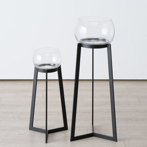 2er Set Windlicht Sola mit Ständer