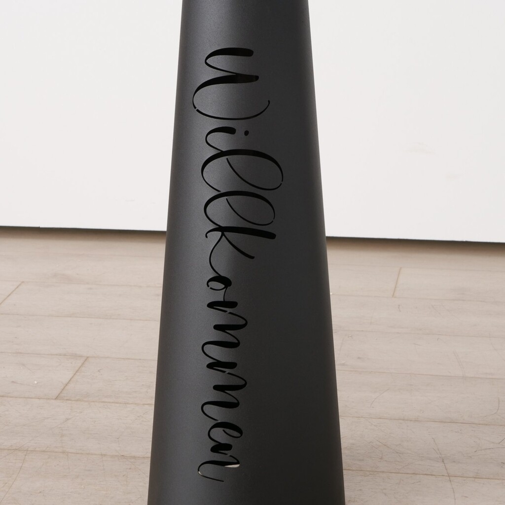 Windlicht Willkommen aus Eisen, 2er Set