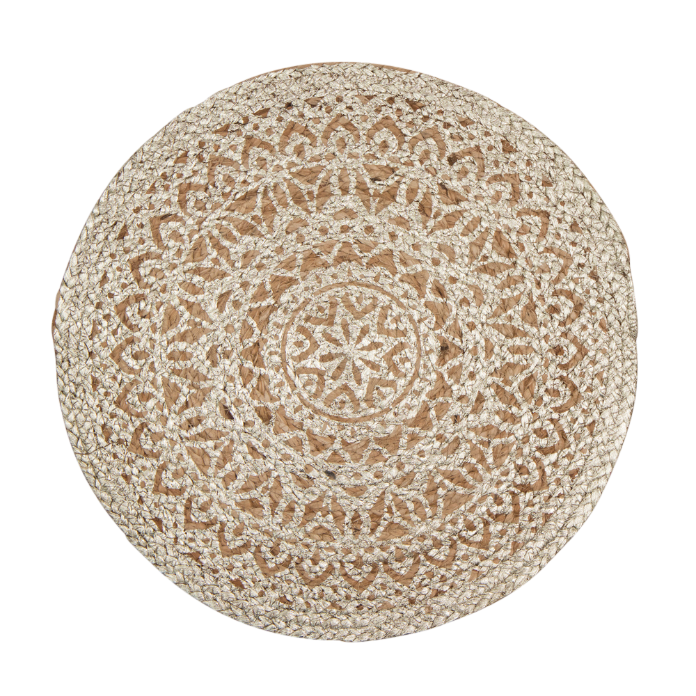 Rundes Tischset aus Jute