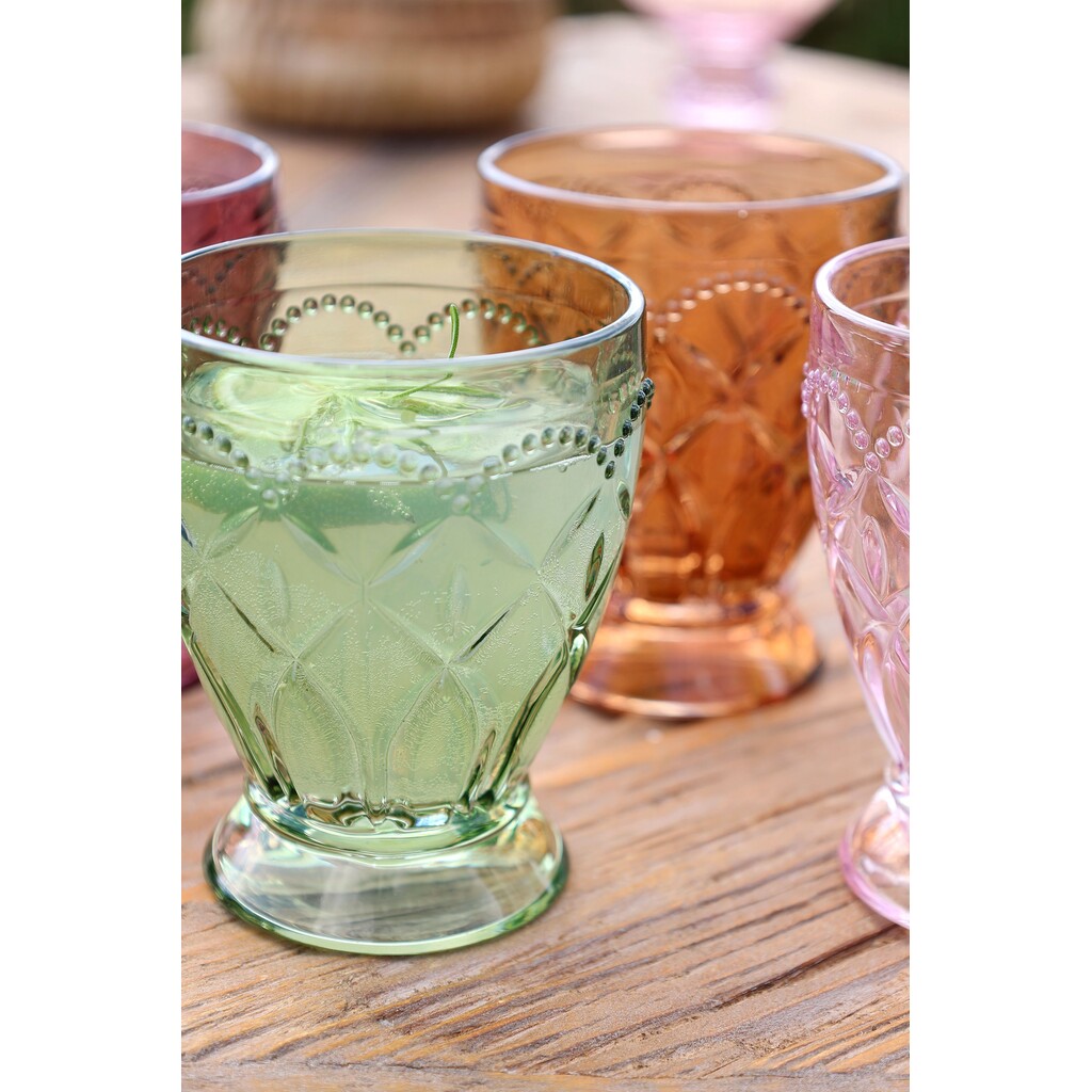 6 Trinkgläser Saint-Émilion in verschiedenen Farben