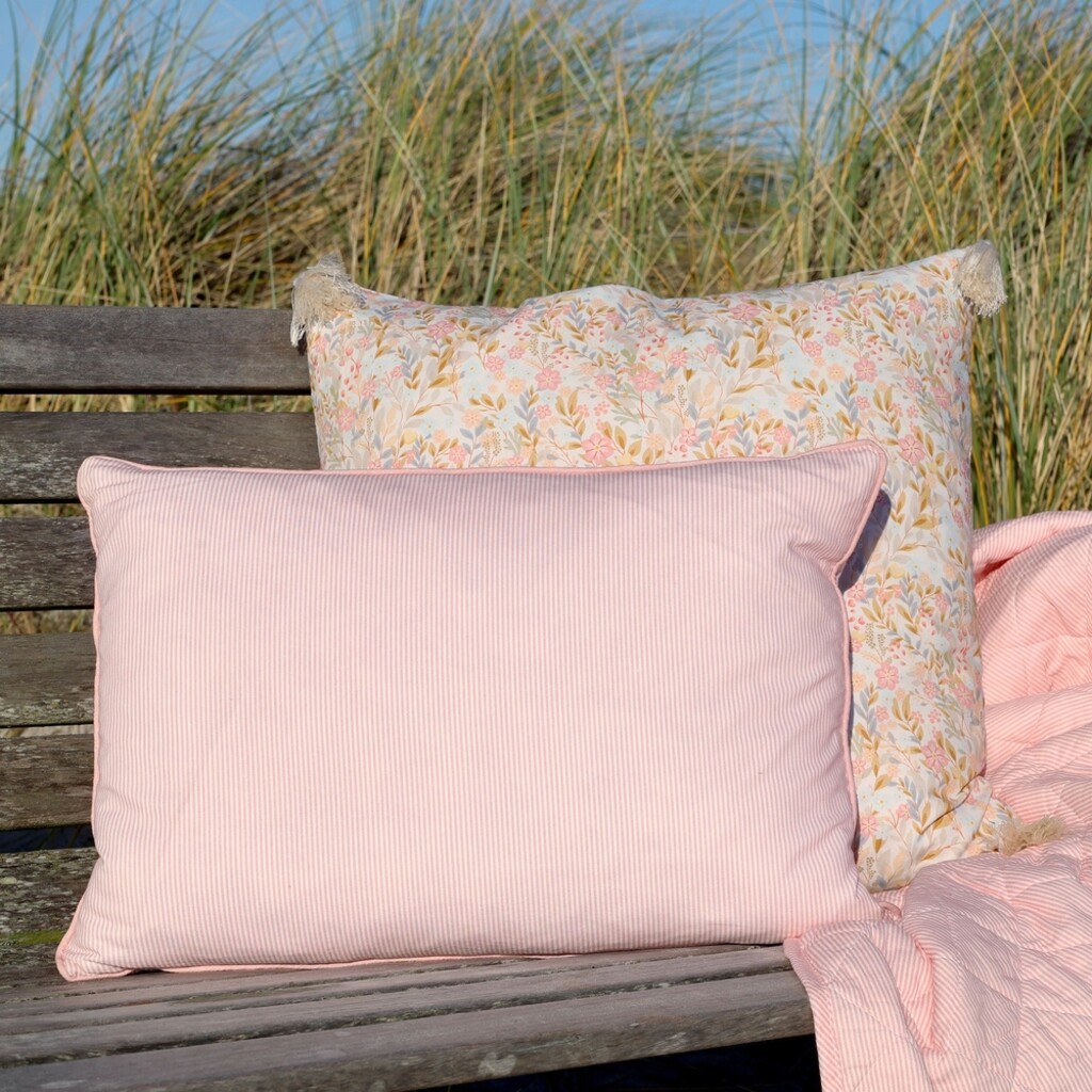 Chic Antique Kissenbezug Aix mit Vintage Streifenmuster, 50x35 cm