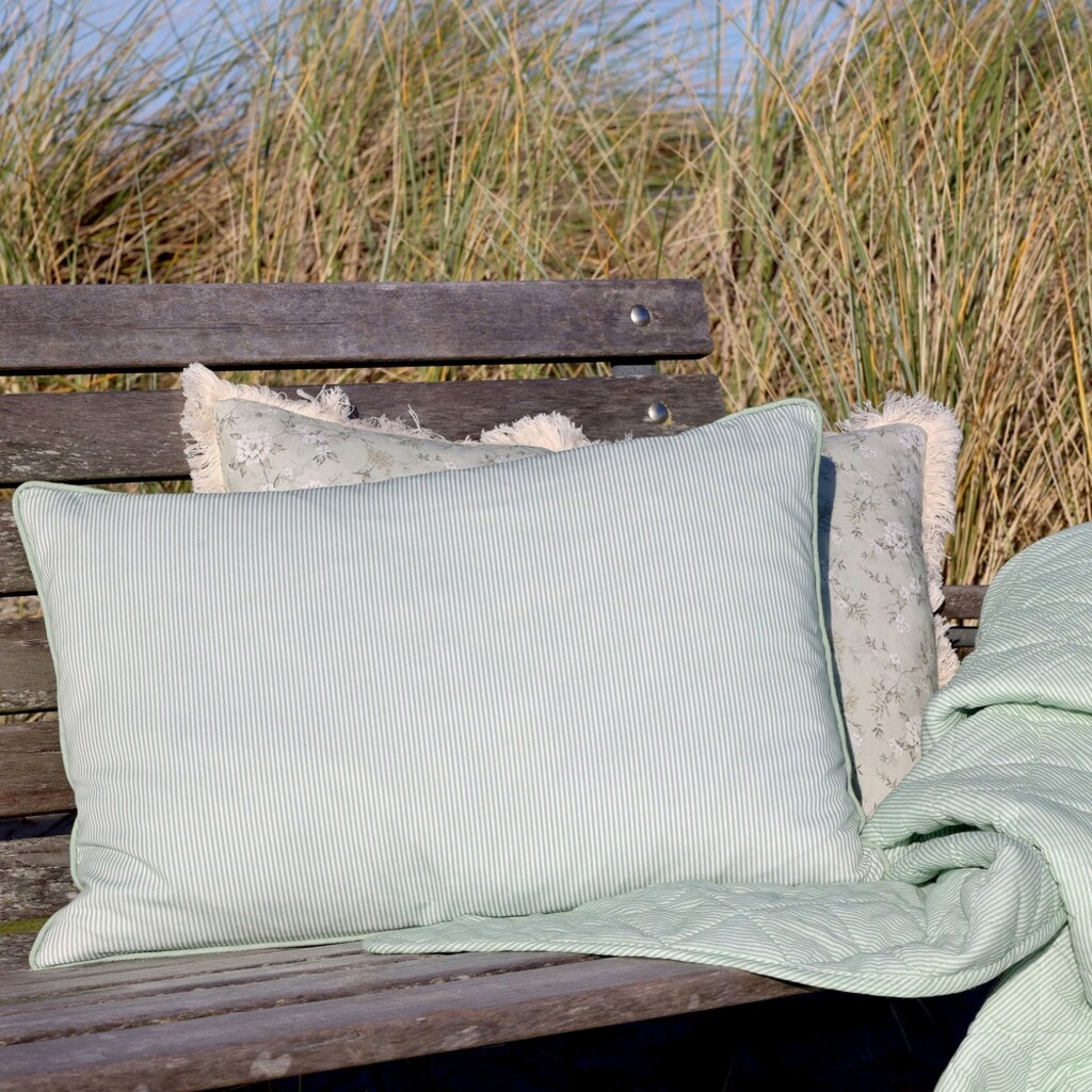 Chic Antique Kissenbezug Aix mit Vintage Streifenmuster, 50x35 cm