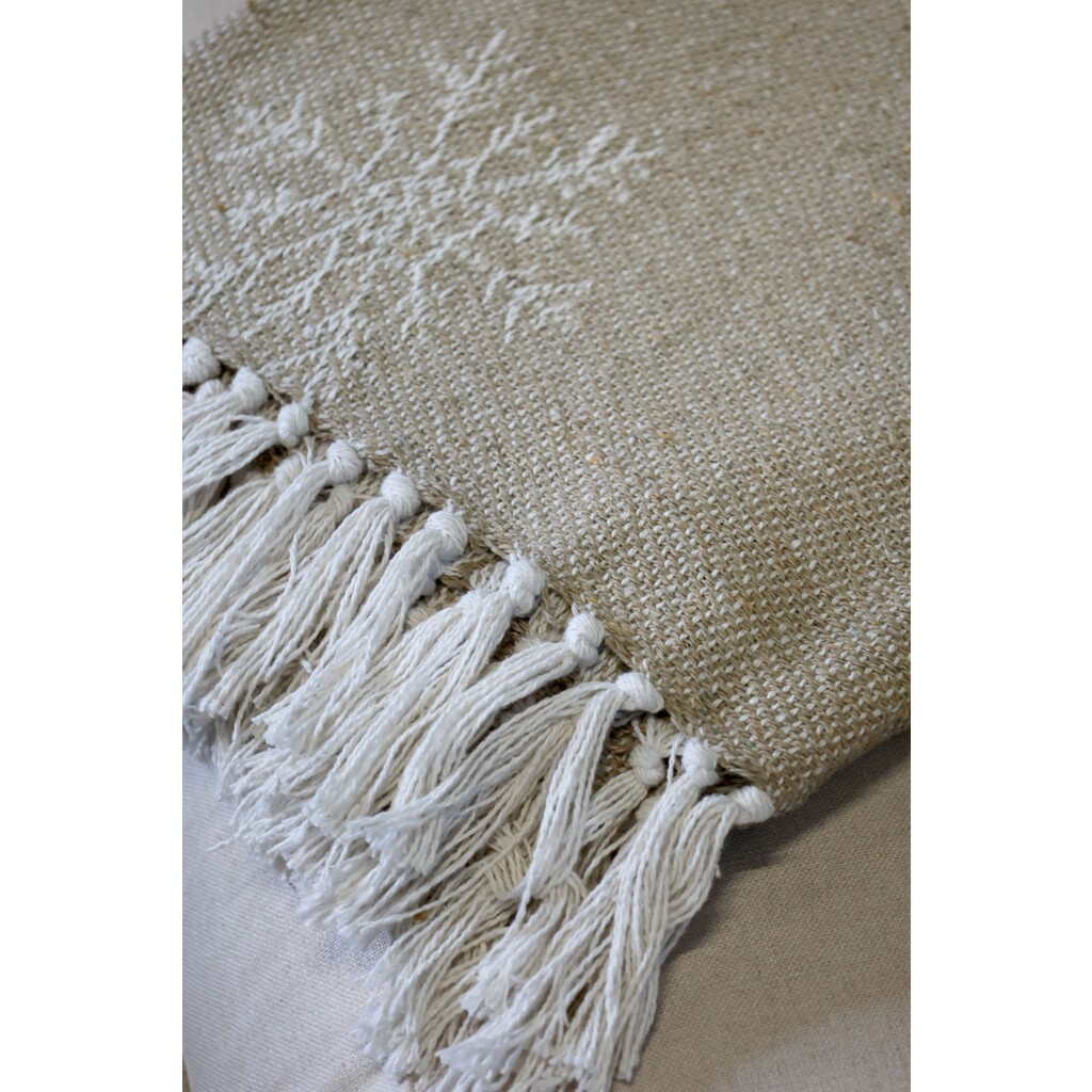 Aix Plaid Garnüberschuss mit Eiskristallen