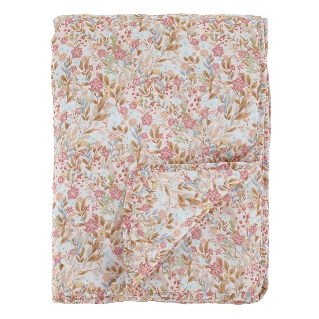 Chic Antique Aix Quilt mit Blumenmuster Baumwolle online kaufen bei SKANDEKO