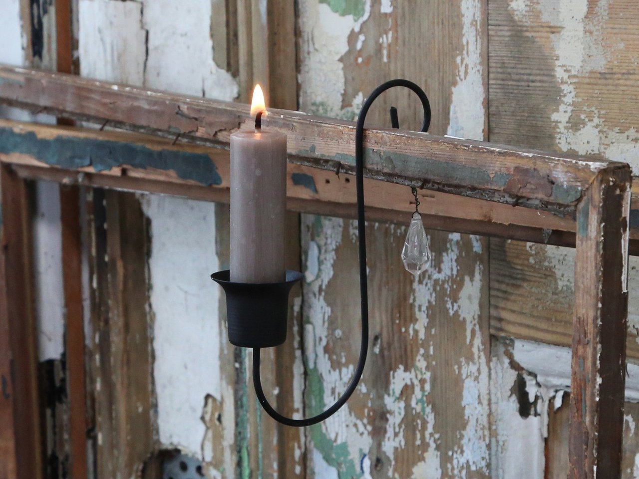 Chic Antique Altfranzösicher Kerzenhalter mit Prisma Preview Image