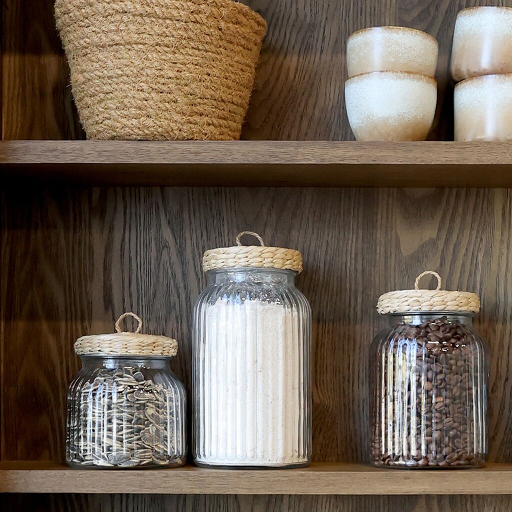 Chic Antique Aufbewahrungsglas mit geflochtenem Deckel Preview Image