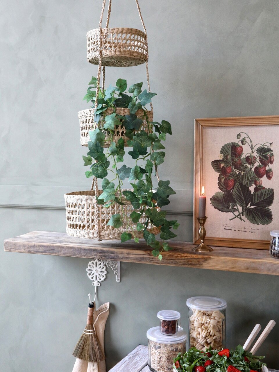 Impressionen zu Chic Antique Aufhang aus Seegras mit 3 Körben, Bild 3