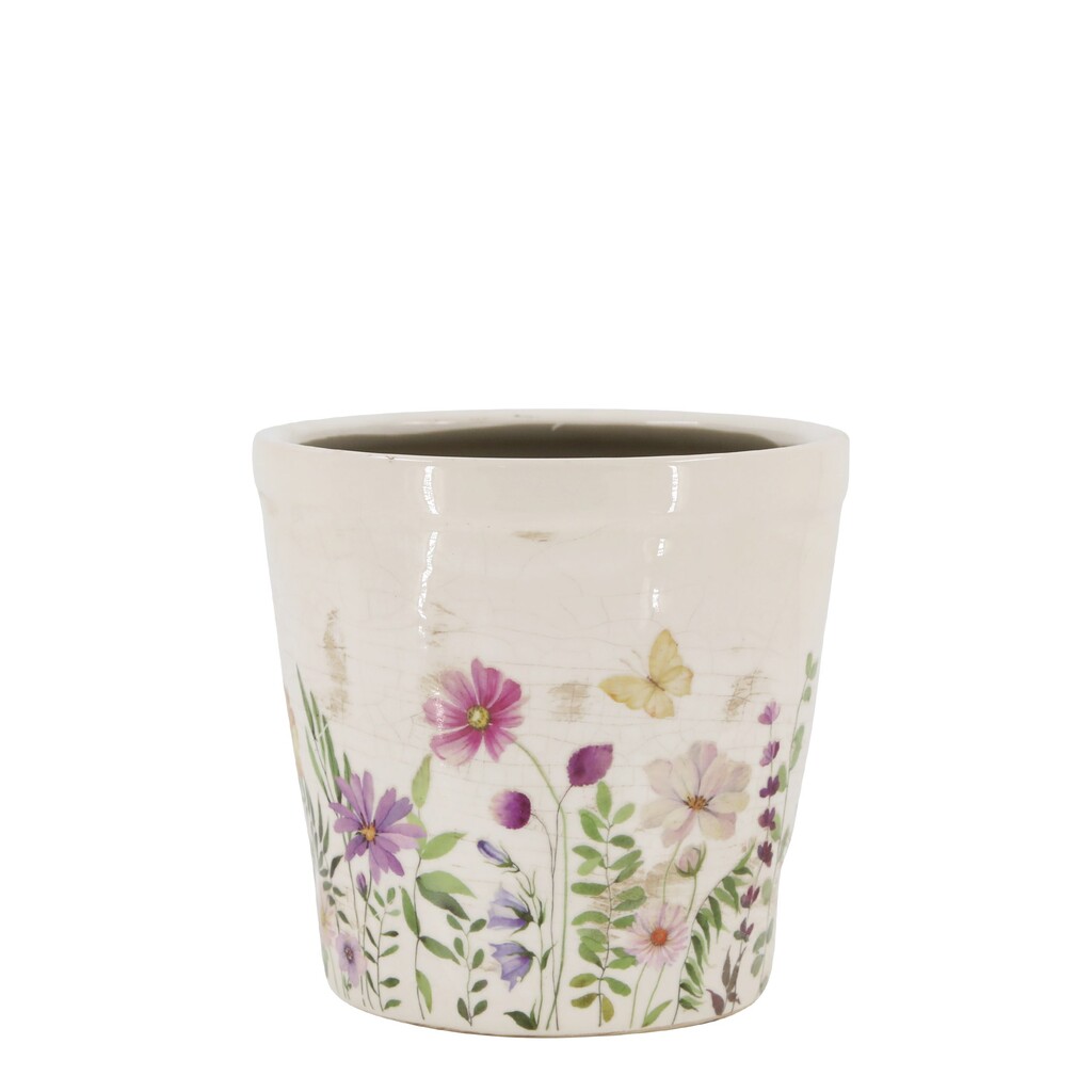 Chic Antique Avignon Blumentopf mit Blumenmotiv Preview Image