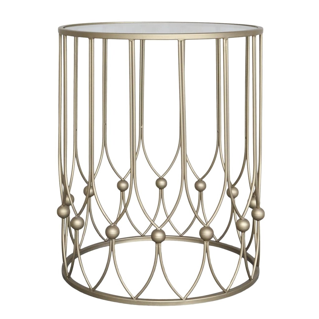 Beistelltisch mit Runder Glasplatte