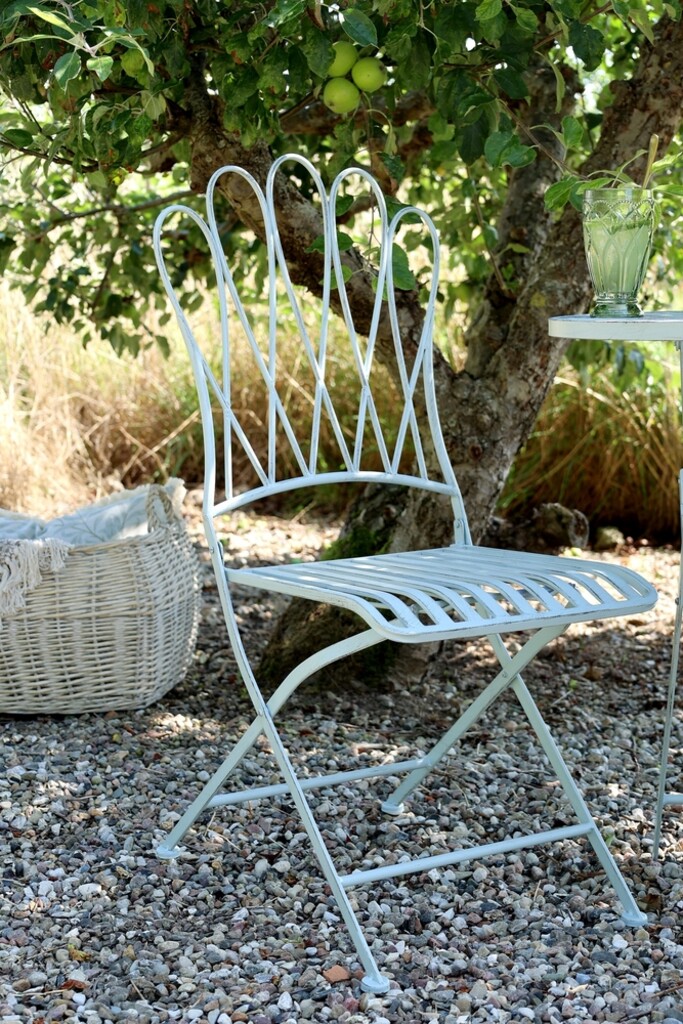 Chic Antique Bistrotisch Set Sky Blue