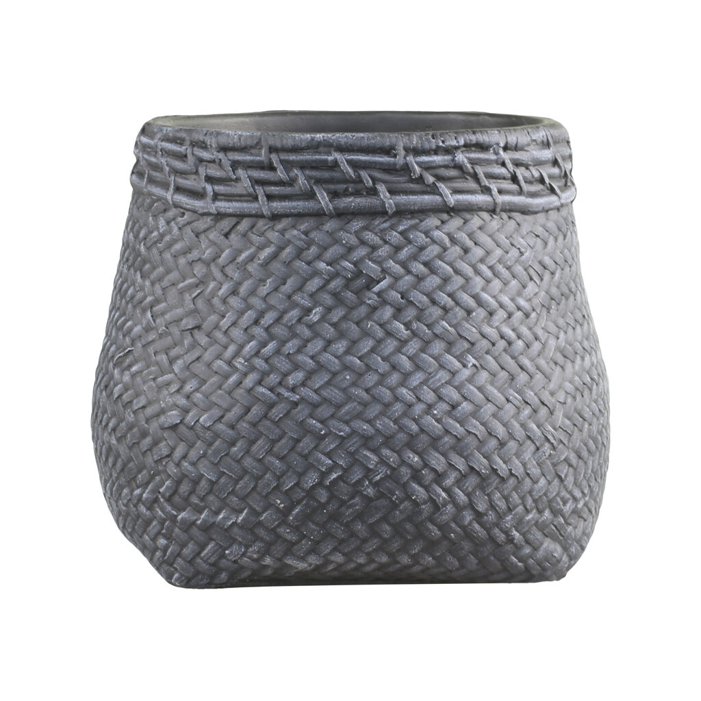 Blumentopf Corte mit Flechtmuster am Rand