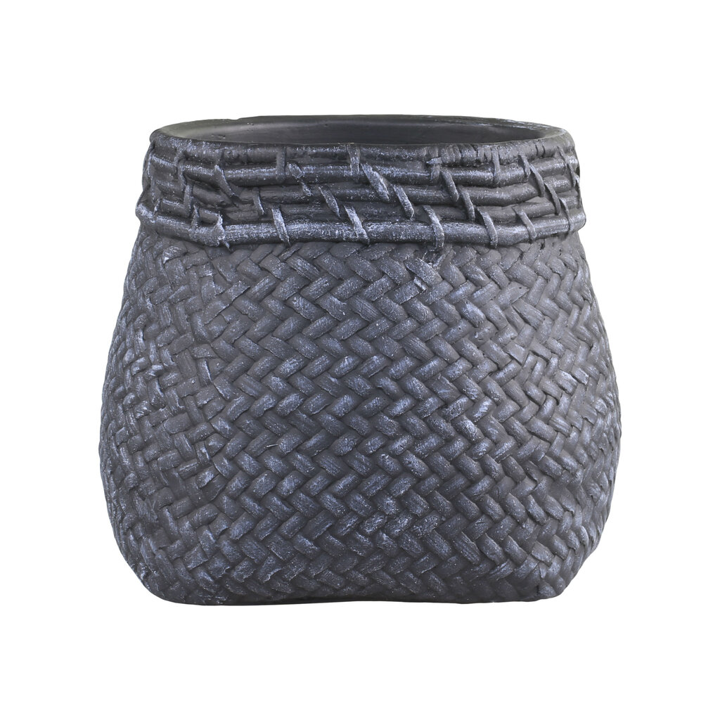 Blumentopf Corte mit Flechtmuster am Rand