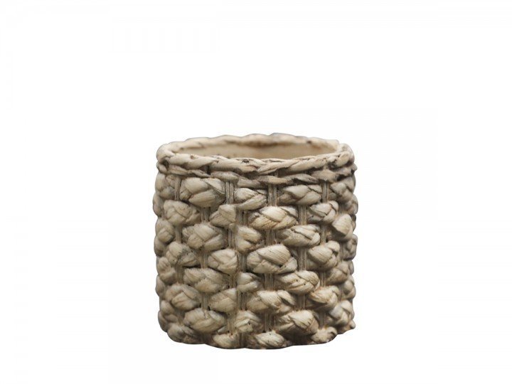 Chic Antique Corte Übertopf mit Zopfmuster