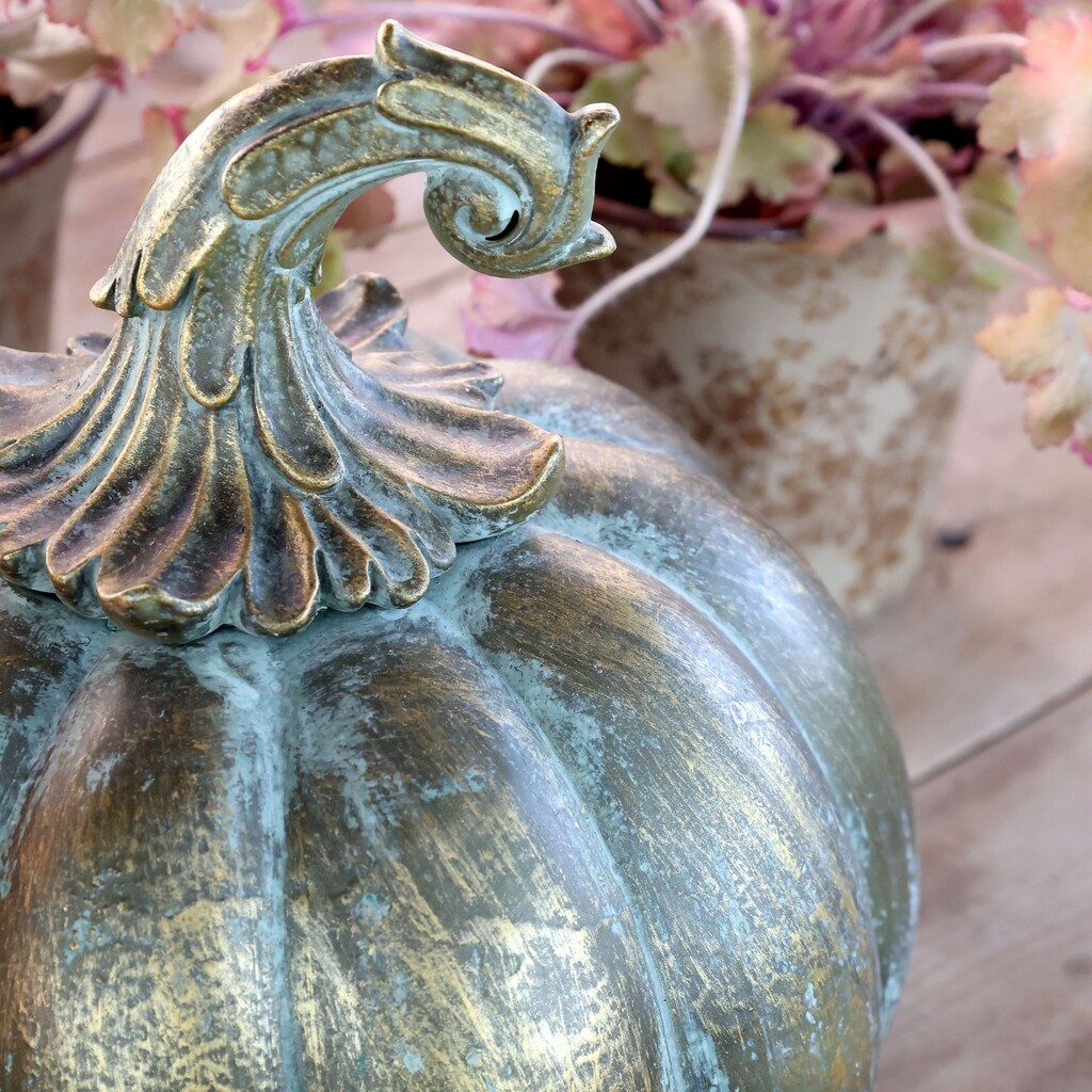 Deko Kürbis im Messing Look