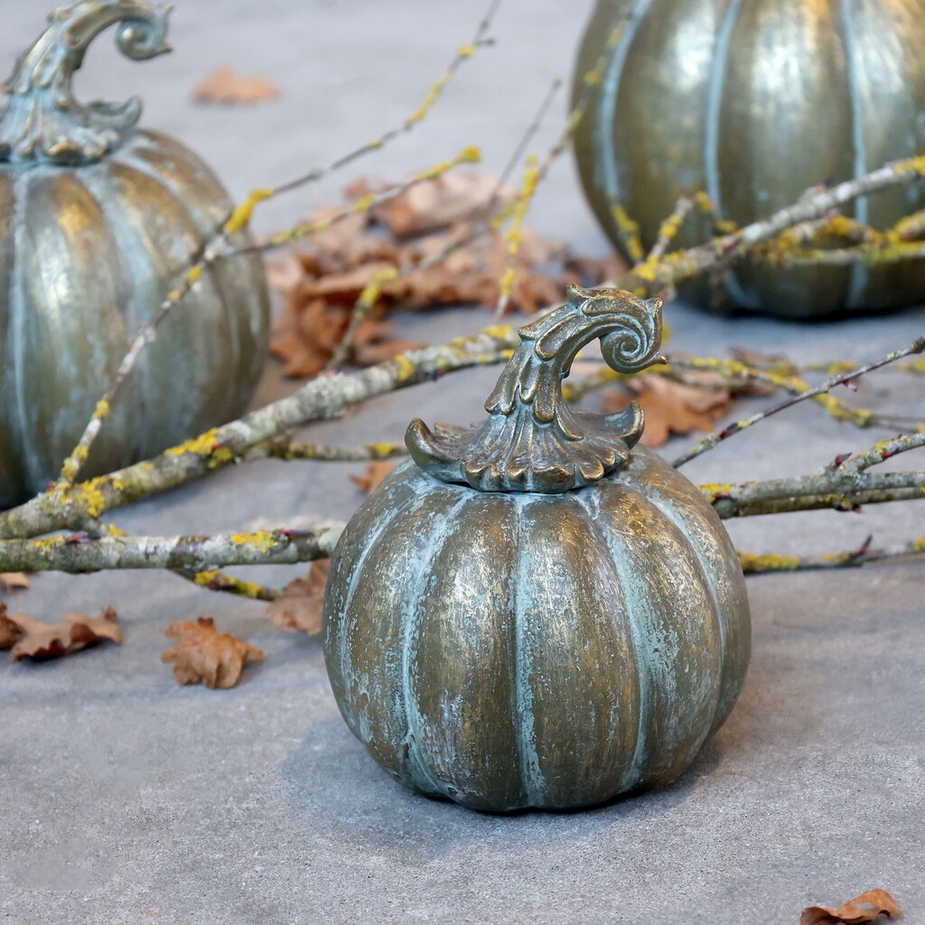 Deko Kürbis im Messing Look