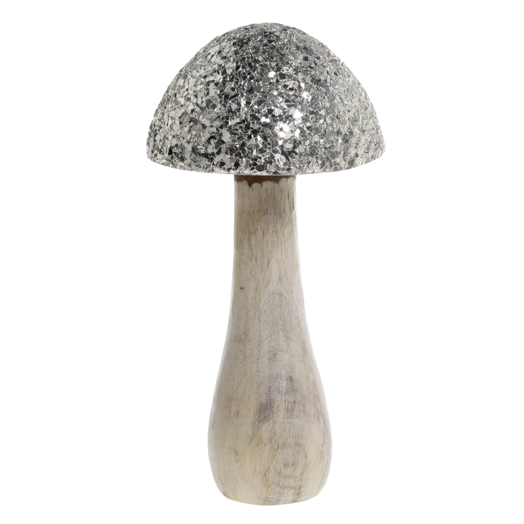 Deko Pilz mit glitzerndem Schirm