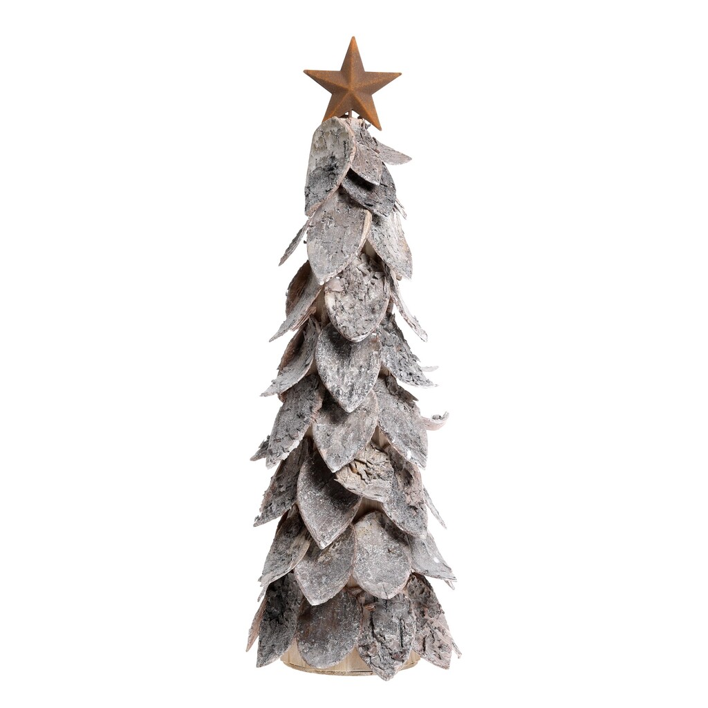 Chic Antique Deko Weihnachtsbaum aus Birkenrinde mit Stern Preview Image