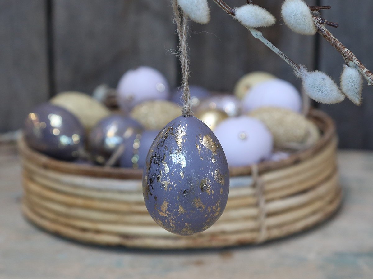 Chic Antique Ei mit Gold