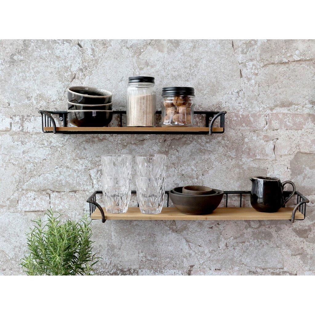 Eisen Regal 2er Set mit Holz