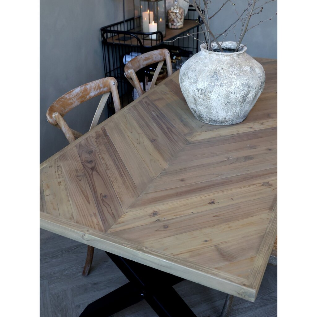 Esstisch Marseille mit Fischgrätenmuster