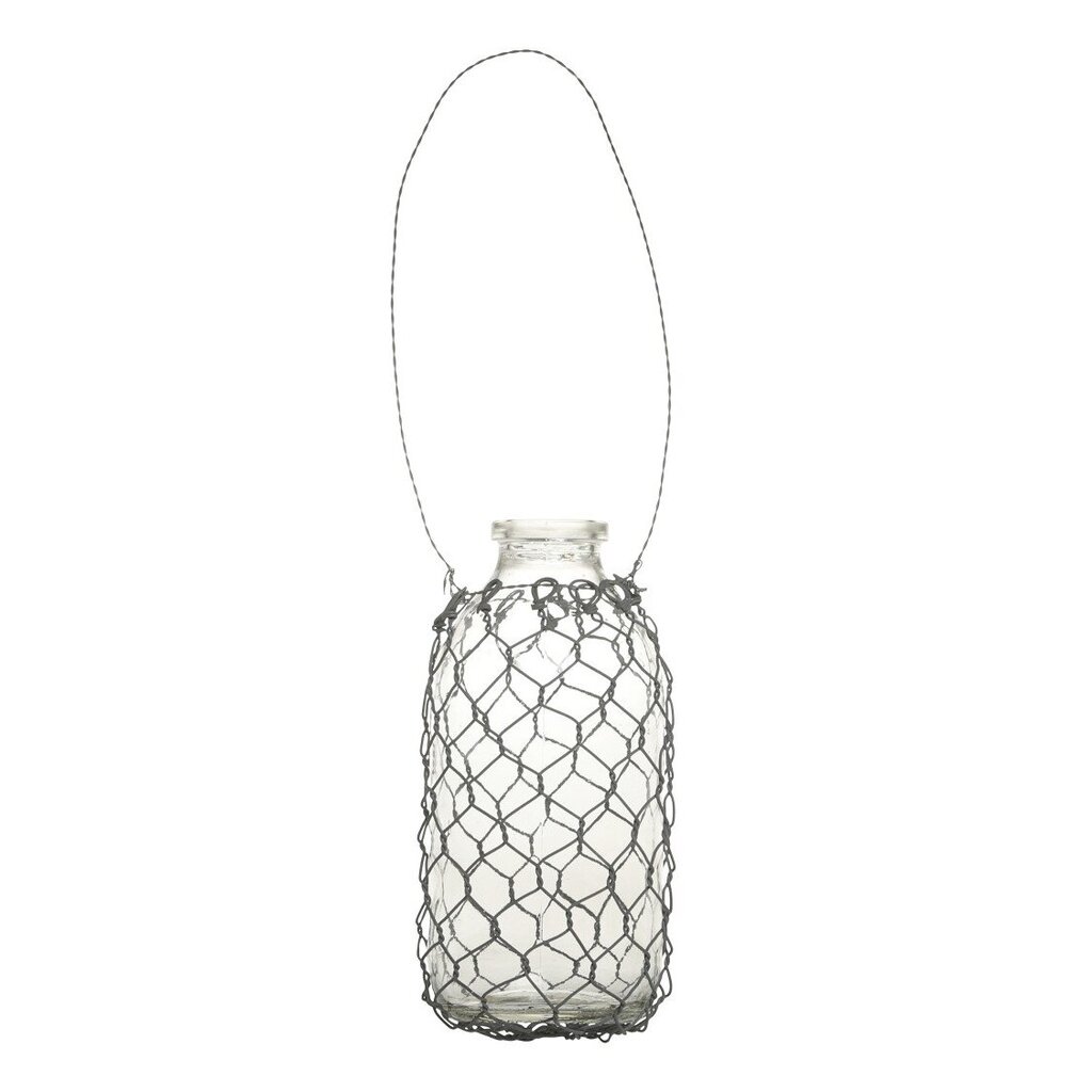 Fil de fer Windlicht aus Glas