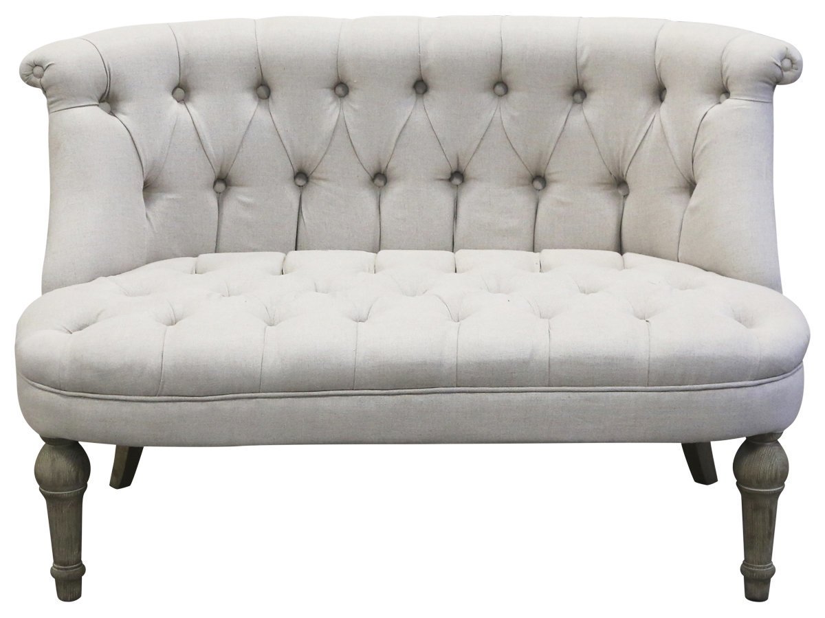 Chic Antique Franz. Sofa in Leinenstoff