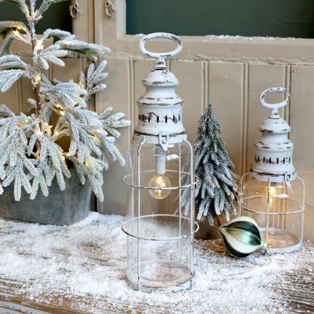 Chic Antique Französische Stalllaterne inkl. Birne & Timer Preview Image