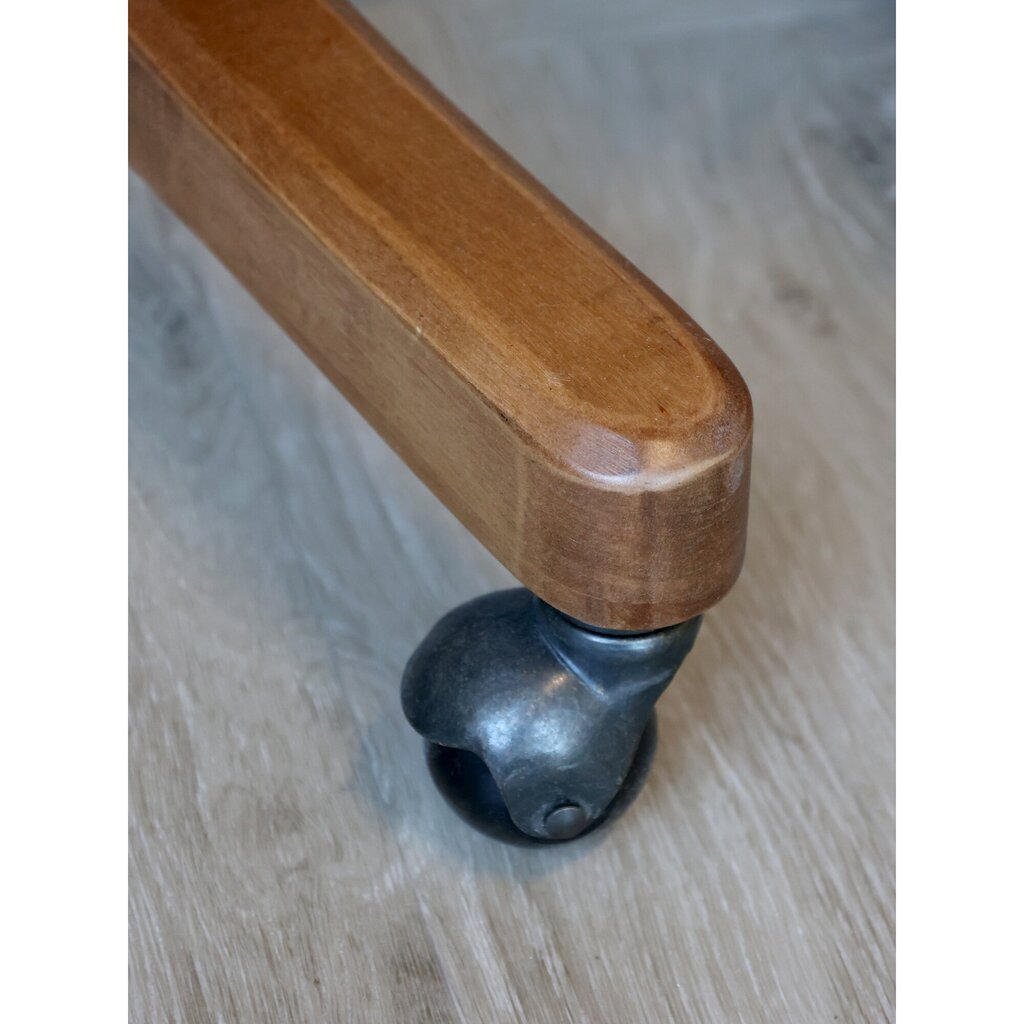 Französischer Bürostuhl mit Geflechtsitz