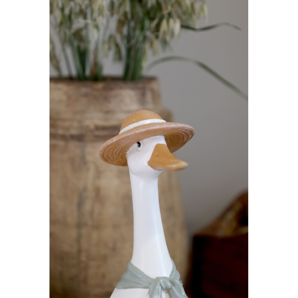 Deko Gänse Set mit Schal & Hut