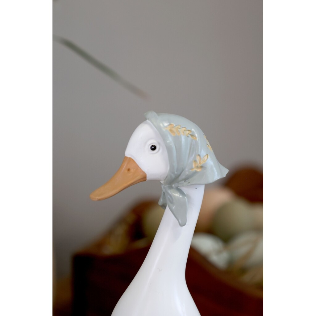 Deko Gänse Set mit Schal & Hut