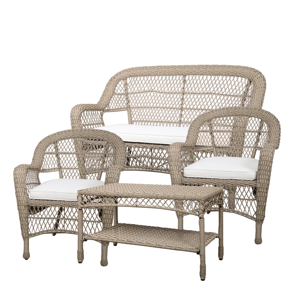 Chic Antique Garten Lounge Geflochten - Landhausstil online kaufen bei SKANDEKO