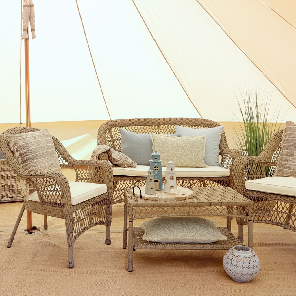 Chic Antique Garten Lounge Geflochten - Landhausstil