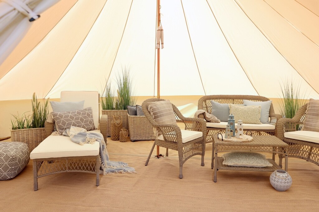 Chic Antique Garten Lounge Geflochten - Landhausstil online kaufen bei SKANDEKO (Ansicht 2)