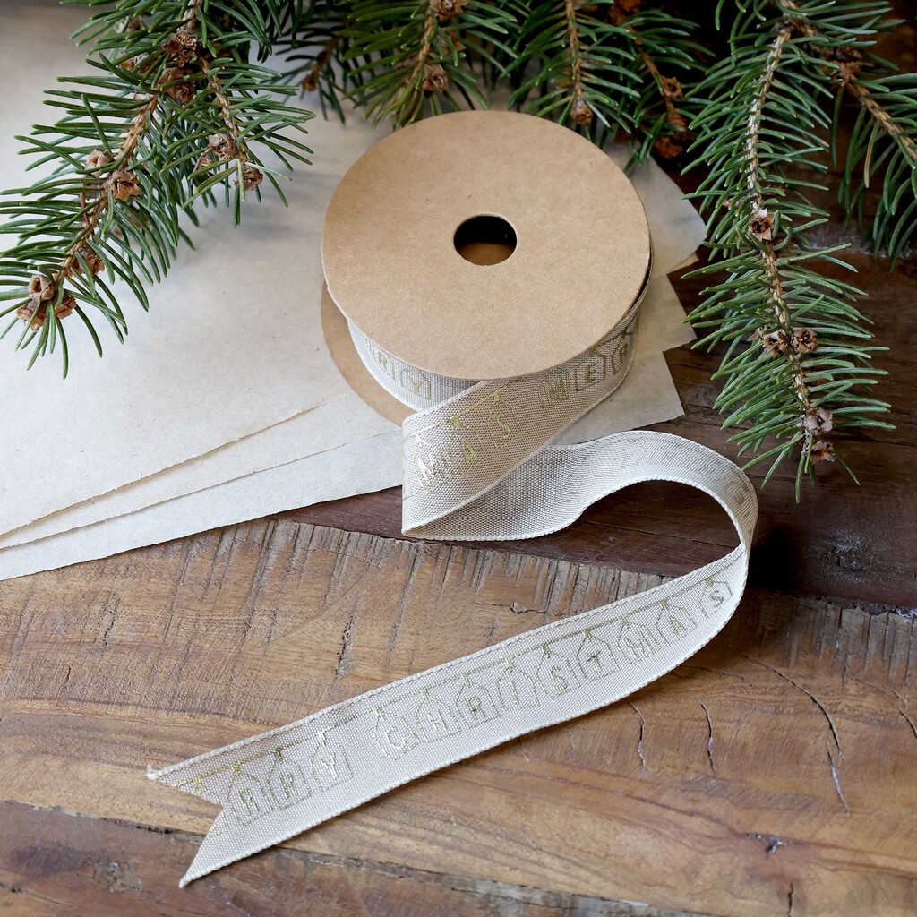 Geschenkband mit Merry Christmas 