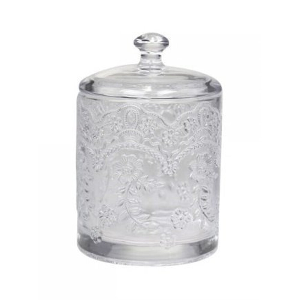 Chic Antique Glas Behälter mit Muster und Deckel Preview Image